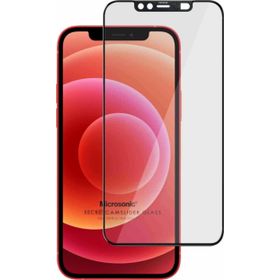 Microsonic Apple Uyumlu iPhone 12 Secret Cam Slider Glass Siyah Cam Ekran Koruyucu