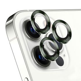 Microsonic Apple Uyumlu iPhone 13 Pro Max Tekli Koyu Yeşil Kamera Lens Koruma Camı