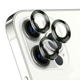 Microsonic Apple Uyumlu iPhone 13 Pro Max Tekli Koyu Yeşil Kamera Lens Koruma Camı
