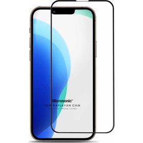 Microsonic Apple Uyumlu iPhone 13 Pro Tam Kaplayan Temperli Siyah Cam Ekran Koruyucu