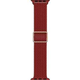 Microsonic Apple Watch SE 2022 40 mm Braided Loop Band Kırmızı Kordon