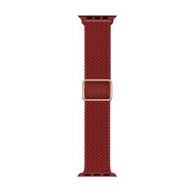 Microsonic Apple Watch SE 2022 40 mm Braided Loop Band Kırmızı Kordon