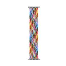 Microsonic Apple Watch SE 2022 40 mm Braided Solo Loop Band Gökkuşağı 127 mm Small Kordon
