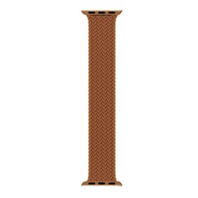 Microsonic Apple Watch SE 2022 40 mm Braided Solo Loop Band Kahverengi 127 mm Small Kordon