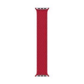 Microsonic Apple Watch SE 2022 40 mm Braided Solo Loop Band Kırmızı 127 mm Small Kordon
