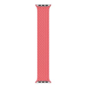 Microsonic Apple Watch SE 2022 40 mm Braided Solo Loop Band Pembe 127 mm Small Kordon