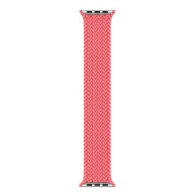 Microsonic Apple Watch SE 2022 40 mm Braided Solo Loop Band Pembe 127 mm Small Kordon