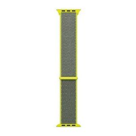 Microsonic Apple Watch SE 2022 40 mm Woven Sport Loop Koyu Yeşil Hasırlı Kordon