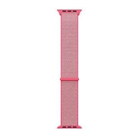 Microsonic Apple Watch SE 2022 40 mm Woven Sport Loop Pembe Hasırlı Kordon