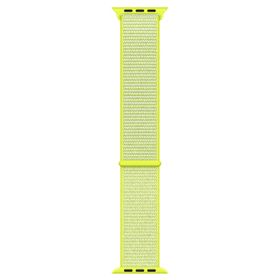 Microsonic Apple Watch SE 2022 40 mm Woven Sport Loop Sarı Hasırlı Kordon
