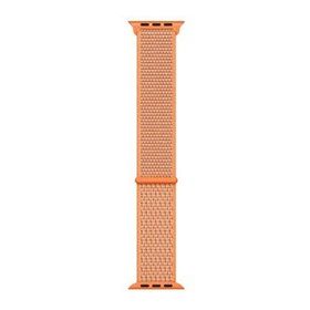 Microsonic Apple Watch SE 2022 40 mm Woven Sport Loop Turuncu Hasırlı Kordon