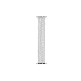 Microsonic Apple Watch SE 2022 44 mm Braided Solo Loop Band Beyaz Medium 147 mm Kordon