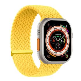 Microsonic Apple Watch SE 2022 44 mm Sarı Braided Loop Band Kordon