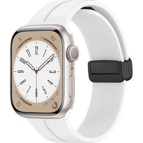 Microsonic Apple Watch SE 2022 Ribbon Line Beyaz 44 mm Kordon