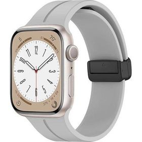 Microsonic Apple Watch SE 2022 Ribbon Line Gri 44 mm Kordon
