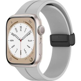 Microsonic Apple Watch SE 2022 Ribbon Line Gri 44 mm Kordon