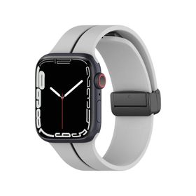 Microsonic Apple Watch SE 2022 Ribbon Line Turuncu Siyah 44 mm Kordon