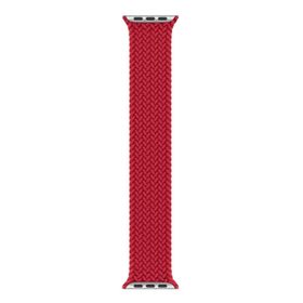 Microsonic Apple Watch SE 40 mm Braided Solo Loop Band Kırmızı 127 mm Small Kordon