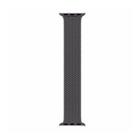Microsonic Apple Watch SE 40 mm Braided Solo Loop Band Koyu Gri 127 mm Small Kordon