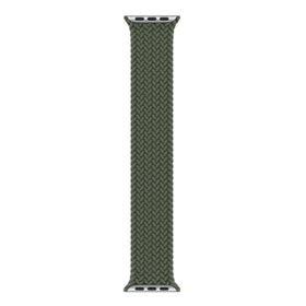 Microsonic Apple Watch SE 40 mm Braided Solo Loop Band Koyu Yeşil 127 mm Small Kordon