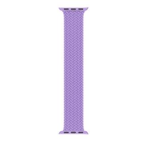 Microsonic Apple Watch SE 40 mm Braided Solo Loop Band Lila 127 mm Small Kordon