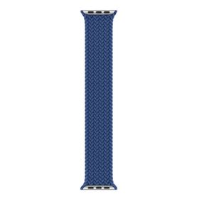 Microsonic Apple Watch SE 40 mm Braided Solo Loop Band Mavi 127 mm Small Kordon