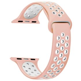 Microsonic Apple Watch SE 40 mm Rainbow Band Pembe Beyaz Uyumlu Kordon