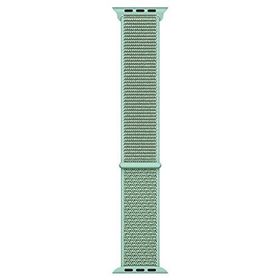 Microsonic Apple Watch SE 40 mm Woven Sport Loop Yeşil Hasırlı Kordon