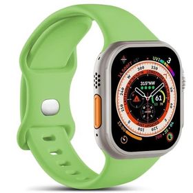 Microsonic Apple Watch SE 44 mm Active Flex Wristband Yeşil Uyumlu Kordon