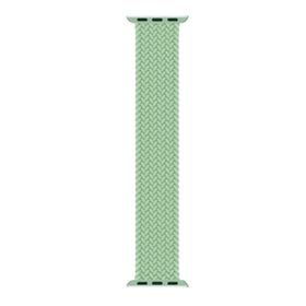 Microsonic Apple Watch SE 44 mm Braided Solo Loop Band Açık Yeşil 127 mm Small Kordon