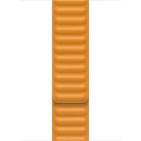 Microsonic Apple Watch SE 44 mm Leather Link Band Turuncu Kordon