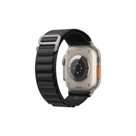 Microsonic Apple Watch SE Alpine Loop Siyah 2022 44 mm Kordon