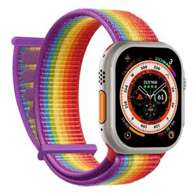 Microsonic Apple Watch Series 1 38 mm Woven Sport Loop Pride Edition Hasırlı Kordon