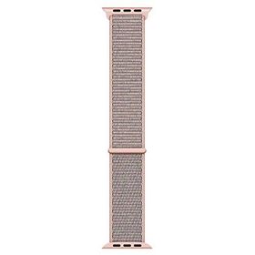 Microsonic Apple Watch Series 1 42 mm Woven Sport Loop Pink Sand Hasırlı Kordon