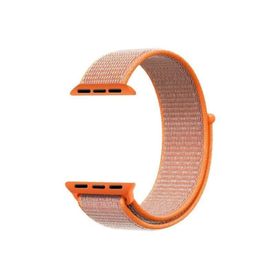 Microsonic Apple Watch Series 2 38 mm Hasırlı Woven Sport Loop Spicy Orange Kordon