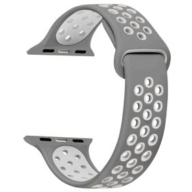 Microsonic Apple Watch Series 2 42 mm Rainbow Band Gri Uyumlu Kordon