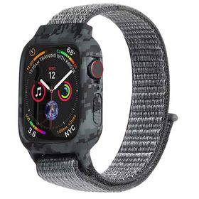Microsonic Apple Watch Series 3 38 mm Camouflage Armor Pro Gri Kordon