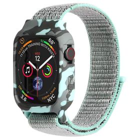 Microsonic Apple Watch Series 3 38 mm Camouflage Armor Pro Turkuaz Kordon
