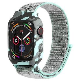 Microsonic Apple Watch Series 3 38 mm Camouflage Armor Pro Turkuaz Kordon