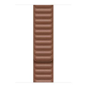 Microsonic Apple Watch Series 3 38 mm Leather Link Band Kahverengi Kordon