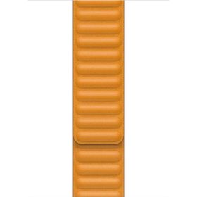 Microsonic Apple Watch Series 3 38 mm Leather Link Band Turuncu Kordon