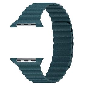 Microsonic Apple Watch Series 3 38 mm Twist Leather Loop Yeşil Kordon