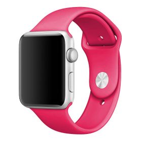 Microsonic Apple Watch Series 3 42 mm Koyu Pembe Silikon Kordon