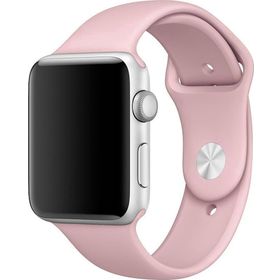 Microsonic Apple Watch Series 3 42 mm Pembe Silikon Kordon