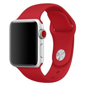 Microsonic Apple Watch Series 3 Kırmızı 38 mm Silikon Kordon