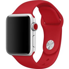 Microsonic Apple Watch Series 3 Kırmızı 38 mm Silikon Kordon