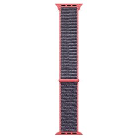 Microsonic Apple Watch Series 3 Uyumlu 38 mm Hasırlı Woven Sport Loop Electric Pink Kordon
