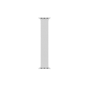 Microsonic Apple Watch Series 4 40 mm Braided Solo Loop Band Beyaz 127 mm Small Kordon