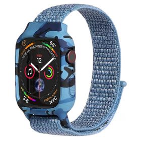 Microsonic Apple Watch Series 4 40 mm Camouflage Armor Pro Mavi Kordon