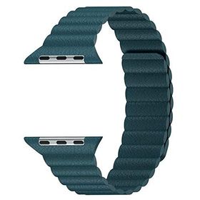 Microsonic Apple Watch Series 4 40 mm Twist Leather Loop Yeşil Kordon